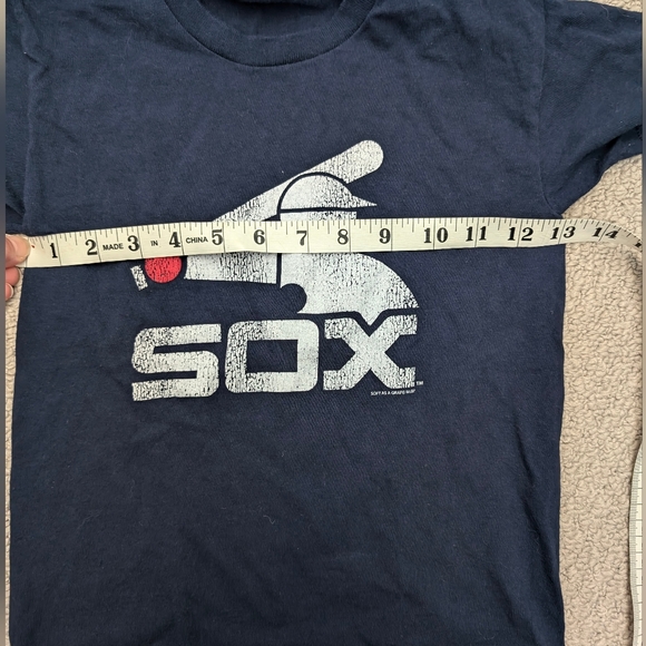MLB Chicago White Sox retro tee navy kids small 80s logo - Picture 4 of 4
